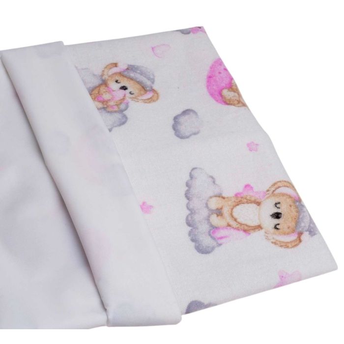 Daugkartinis neperšlampamas paklotas 45x55cm "Koala pink"