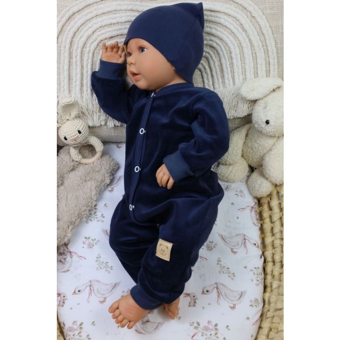 Šliaužtinukai kūdikiui "Velour navy" 
