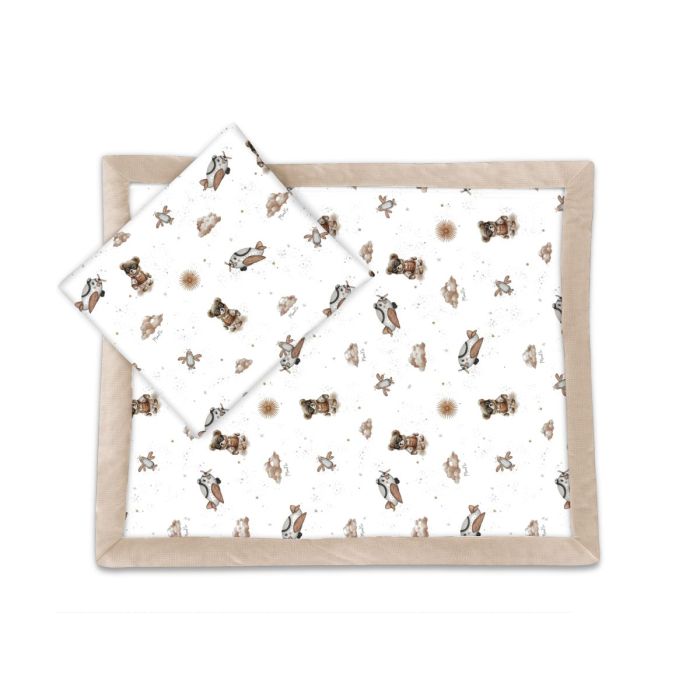 Pledas su pagalve kūdikiui  "Teddy aviator beige" 