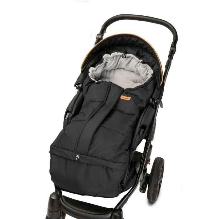 Šiltas miegmaišis - vokelis vežimėliui  "Combi polar" Black/Grey 