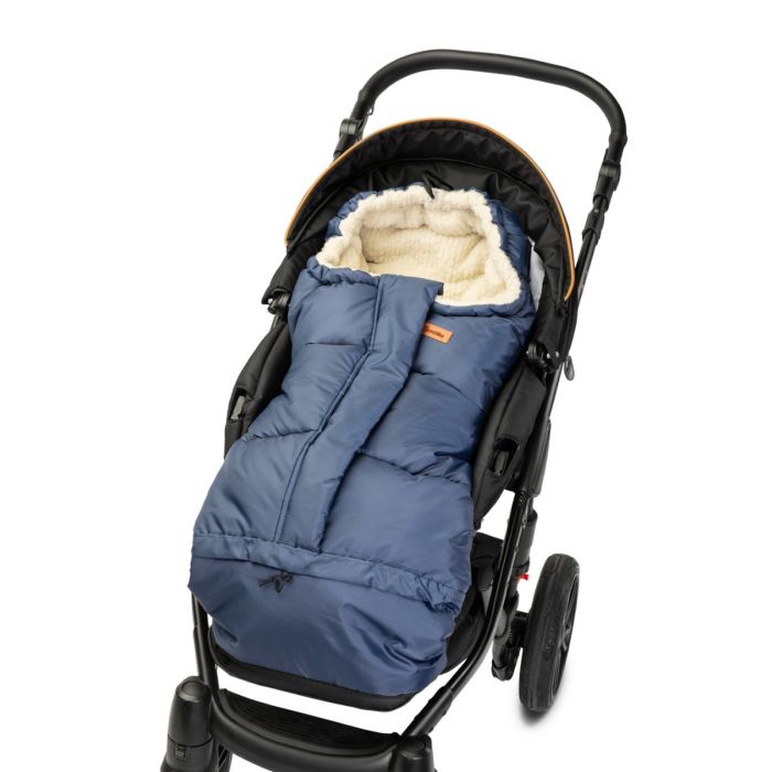 Šiltas miegmaišis - vokelis vežimėliui  "Combi wool" Navy
