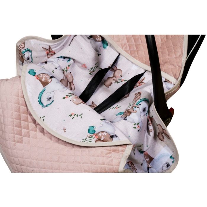 Pledas vokelis automobilinei kėdutei "In love with unicorns" 