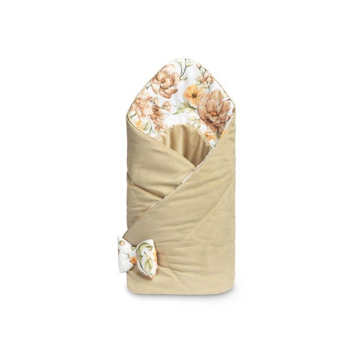 Dvipusis vokelis kūdikiui "Floral beige" 