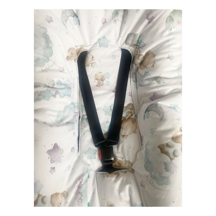 Pledas vokelis automobilinei kėdutei "Baby BEARS" 90x90 cm