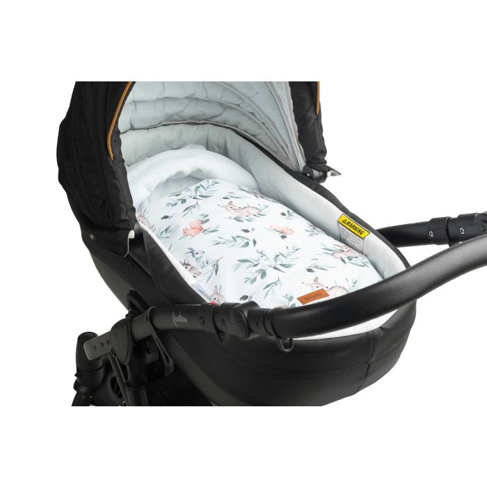 Šiltas vokelis automobilinei kėdutei, vežimėliui "Vintage" 43x80 cm Winter White