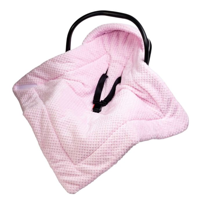 Pledas - vokelis automobilinei kėdutei "WARM VELVET" 80x80 cm pale