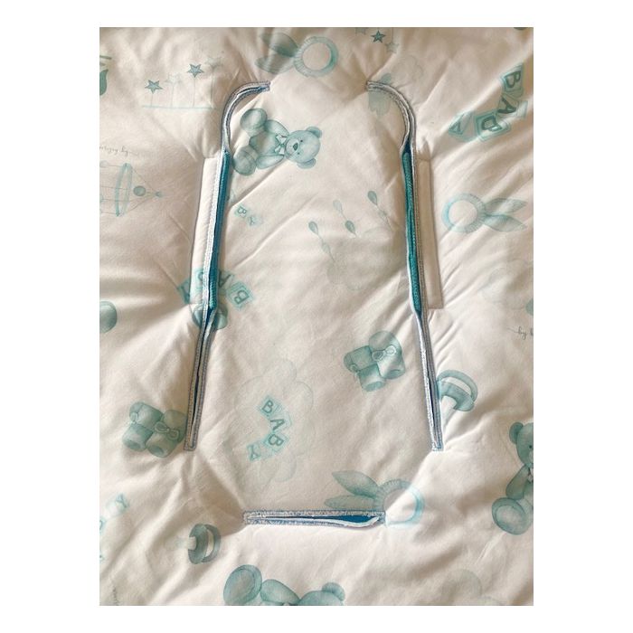 Pledas vokelis automobilinei kėdutei "Baby boy" 90x90 cm