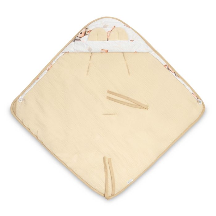 Muslino pledas automobilinei kėdutei "Lissie" 90x90 cm beige
