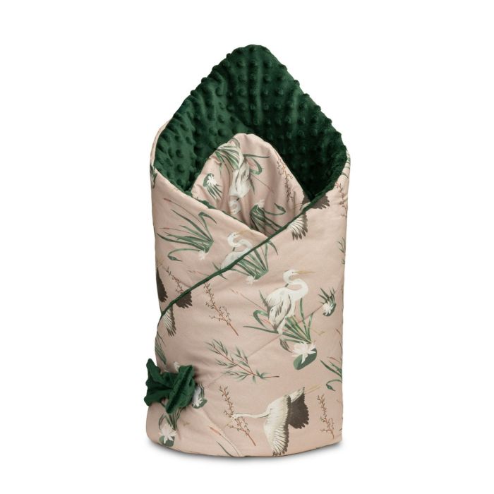 Dvipusis vokelis kūdikiui "Birds" žalias. Kraitelis kūdikiui internetu.