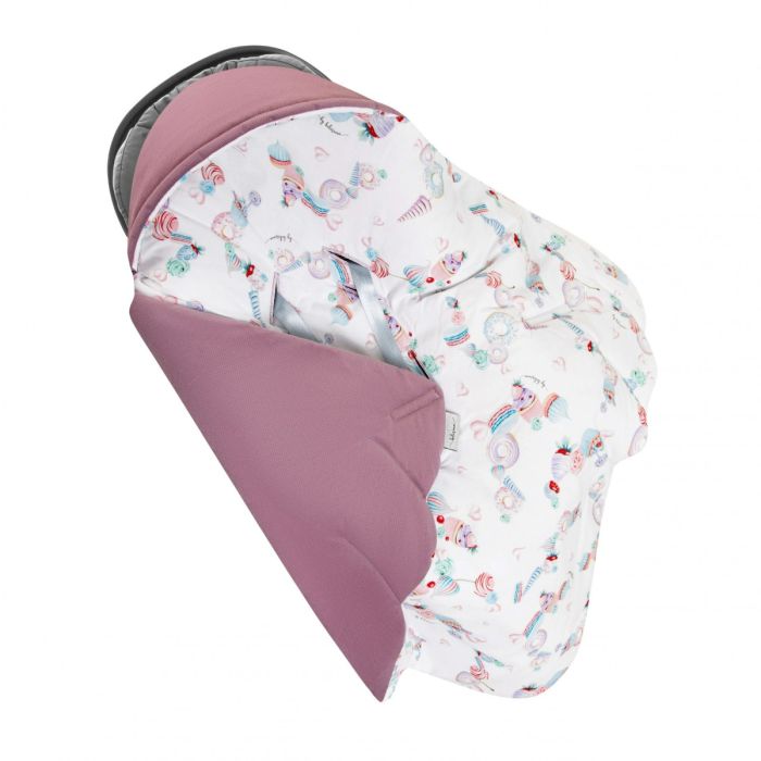 Pledas vokelis automobilinei kėdutei "Dolce vita" 90x90 cm