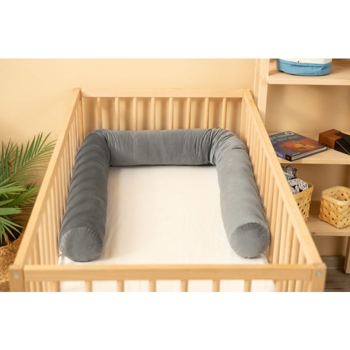 Kūdikio / vaiko Lovytės apsauga 200 cm "Velvet grey" 
