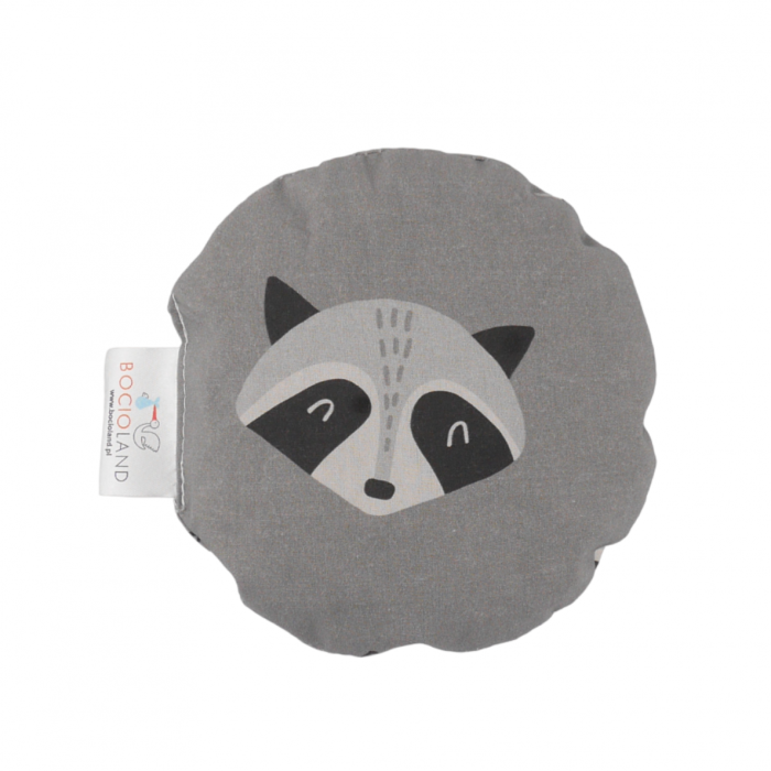 Vyšnių kauliukų pagalvėlė šaldyklė - šildyklė "Racoon"