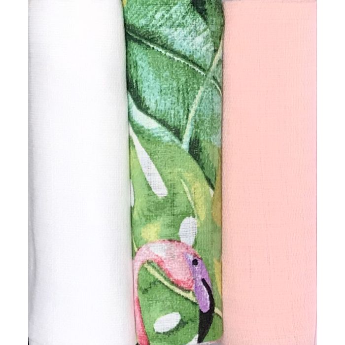 Vystyklai kūdikiui - 3 dalių komplektas "Flamingo"