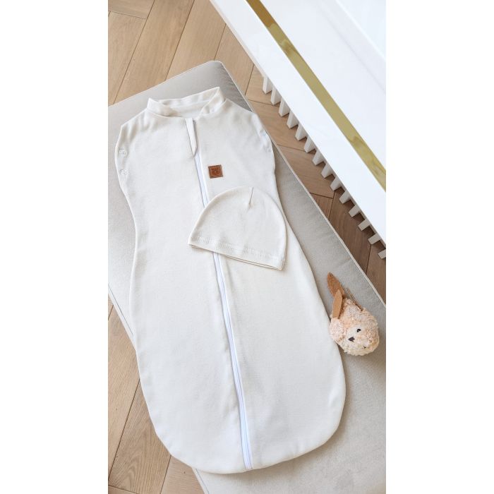 Vystyklas kokonas kūdikiui Teddy interlock super soft ecru