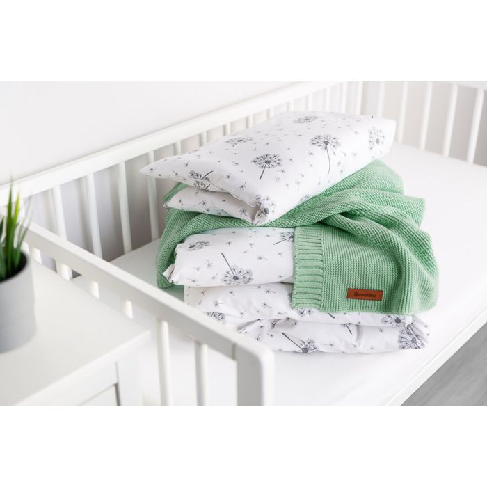 Megztas pledukas kūdikiui "Bamboo" 100x80  salvia