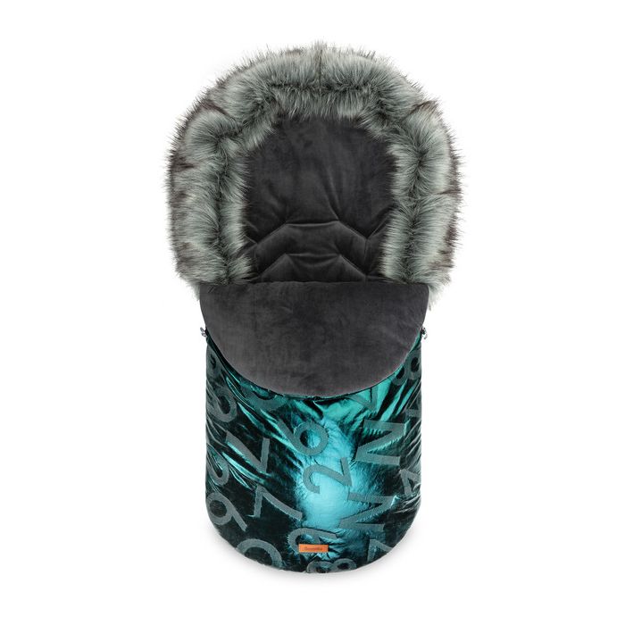 Šiltas miegmaišis - vokelis vežimėliui  "Aspen glamour" žalias