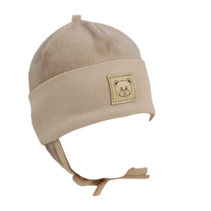 Kepurytė kūdikiui "Velour" - Beige