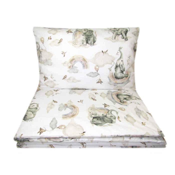Kūdikio patalynės komplektas 135x100 "ELEPHANTS"   