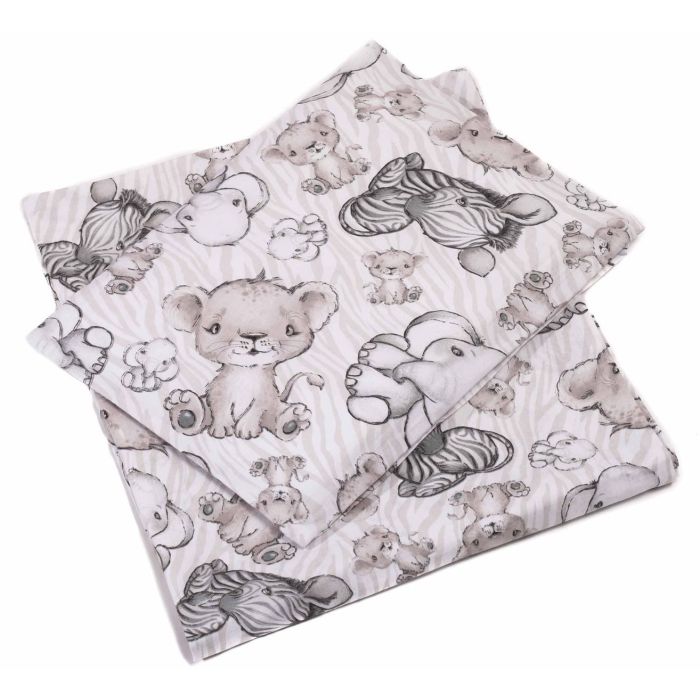 Kūdikio patalynės komplektas 135x100 "Lion" pilkas  