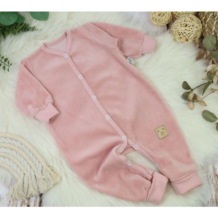 Šliaužtinukai kūdikiui "Velour pale pink" 