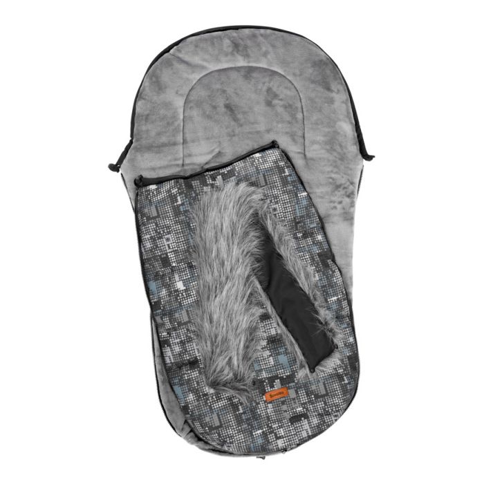 Šiltas miegmaišis - vokelis vežimėliui "Electra graphite" pilkas