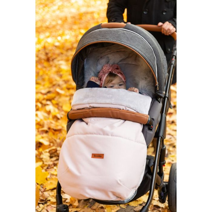 Šiltas miegmaišis - vokelis vežimėliui  "Indiana pink" 