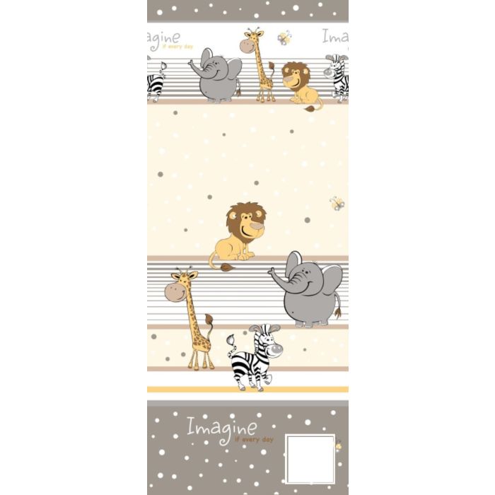 Paklodė su guma 120x60 "Zoo" - medvilninė