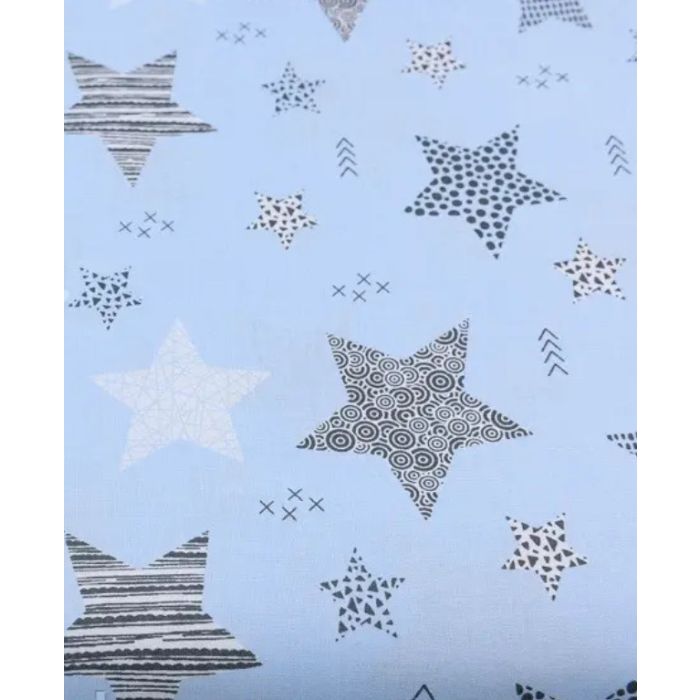 Medvilninė paklodė su guma kūdikiui 50x83 "Galaxy blue"