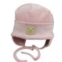 Kepurytė kūdikiui "Velour" - Powder pink