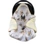 Pledas vokelis automobilinei kėdutei 80x80 cm "Bear pilot" ecru 