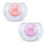 Čiulptukai AVENT "Translucent" ortodontinis 6-18m violet-rož.sp. 2vnt