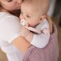 Babyono čiulptuko laikiklis silikoninis rožinis 1469/01
