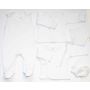 Kūdikio kraitelis - drabužėliai naujagimiui "Blank white" 5 dalių baltas