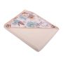 Rankšluostis kūdikiui "Retro flowers" su gobtuvu 80x80 cm 