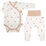 Drabužėliai kūdikiui "Bear glamour beige" balti 2 dalių 