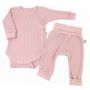 Drabužėliai kūdikiui "Lined lux" 2 dalių, pale rose