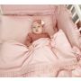 Patalynė kūdikiams su apsaugėlėmis, paklode  "Royal powder pink" 