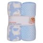 Pledai kūdikiams "DUO ELEPHANTS" 80x90 melsvi, 2vnt
