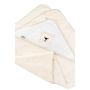 Rankšluostis kūdikiui "Bear" su gobtuvu 80X80 cm  ecru