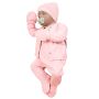 Kūdikio kraitelis - drabužėliai naujagimiui "Blank candy pink" 5 dalių