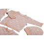 Kūdikio kraitelis - drabužėliai naujagimiui "Bear glamour beige" 5 dalių 