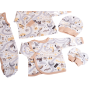 Kūdikio kraitelis - drabužėliai naujagimiui "Sunny days" 5 dalių smėlio spalvos