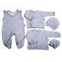 Kūdikio kraitelis - drabužėliai naujagimiui "Bear glamour grey" 5 dalių 
