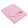 Rankšluostis kūdikiui su maudymo pirštyne "Blank" 80x80 cm rožinis