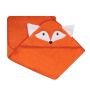 Rankšluostis kūdikiui "Fox" su gobtuvu 100x120cm oranžinis