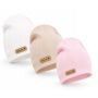 Kepurytės kūdikiui „Natural Trio Set“, 3 vnt. – Pure White, Light Pink, Latte
