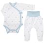 Drabužėliai kūdikiui "Bear glamour mint" balti 2 dalių 