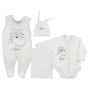 Kūdikio kraitelis - drabužėliai naujagimiui "Fox" 4 dalių baltas