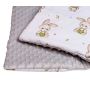 Komplektas vežimėliui "Cotton tail" su pilku minky 