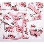 Kūdikio kraitelis - drabužėliai naujagimiui "Roses" 5 dalių rožinis
